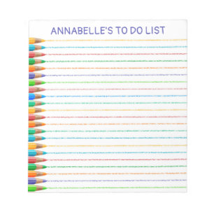 Pencil Lines To Do List Personalise Notepad