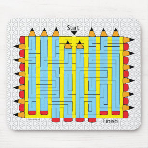Pencil Maze Mouse Pad