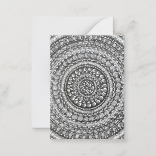 Pencil Original Art Mandala Design Postcard
