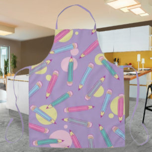 Pencil Party Lavender Apron