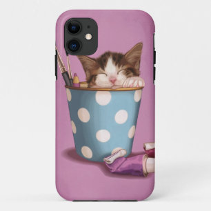 Pencil pot kitten iPhone 11 case
