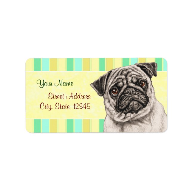 Pencil Pug Label (Front)