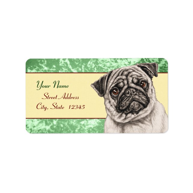 Pencil Pug Label (Front)