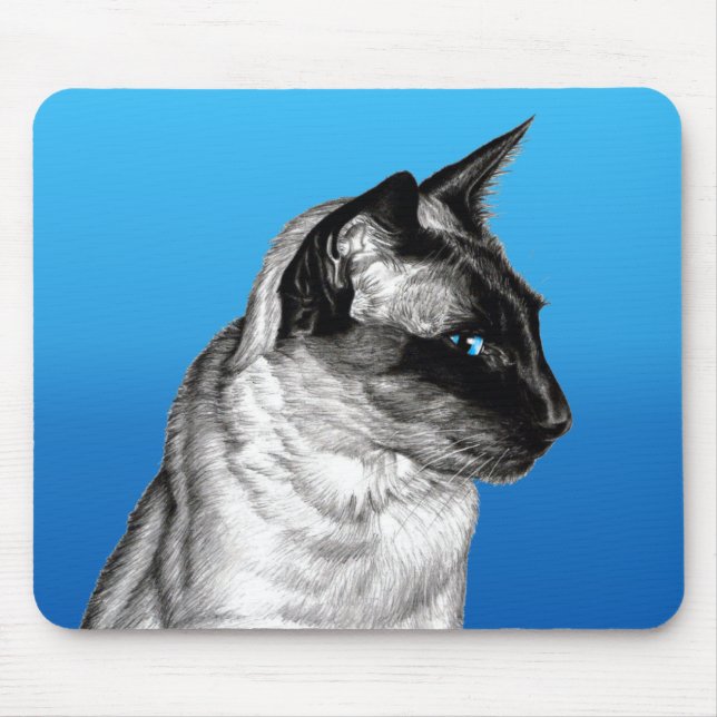 Pencil Siamese Mouse Pad (Front)