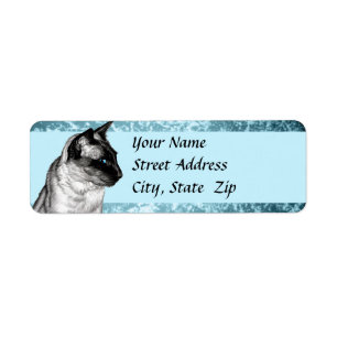 Pencil Siamese Return Address Label
