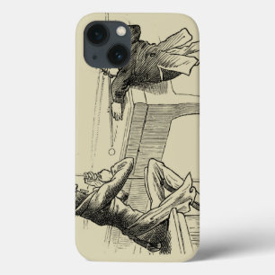 Pencil Sketch of Two Men Playing Pool iPhone 13 Case