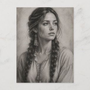 Pencil sketch postcard