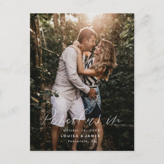 Pencil Us In Casual Save the Date Photo Postcard