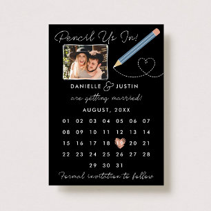 "Pencil Us In" Modern Calendar Save The Date