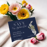 Pencil Us In Vintage Alice In Wonderland Rabbit Save The Date<br><div class="desc">Have your guest mark their calendars for your very important date with our beautifully designed vintage Alice in Wonderland-themed wedding save the date. Perfect for an Alice in Wonderland-themed wedding. We've meticulously restored the iconic Alice in Wonderland vintage white rabbit illustration by hand sketching and bring it to life with...</div>