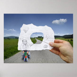 Pencil Vs Camera - Child Playing Poster