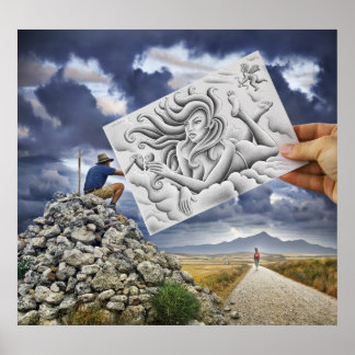 Pencil Vs Camera - Goddess Poster