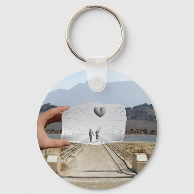 Pencil Vs Camera - Lovers Key Ring (Front)