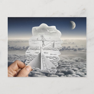 Pencil Vs Camera - Tightrope Walker Postcard