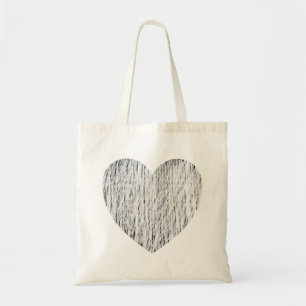 Pencilled in - White over Black Tote Bag