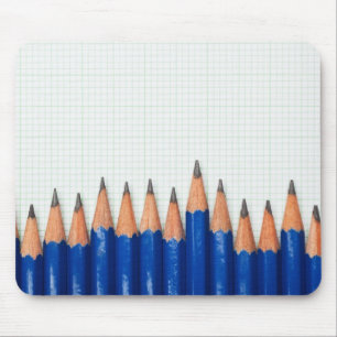 Pencils and graph paper mouse pad