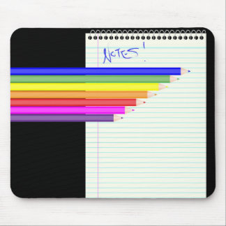 Pencils and Notebook Mouse Pad