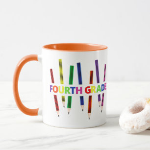Pencils Fourth Grade Teacher Mug