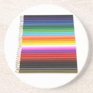Pencils in a Row Sandstone Coaster