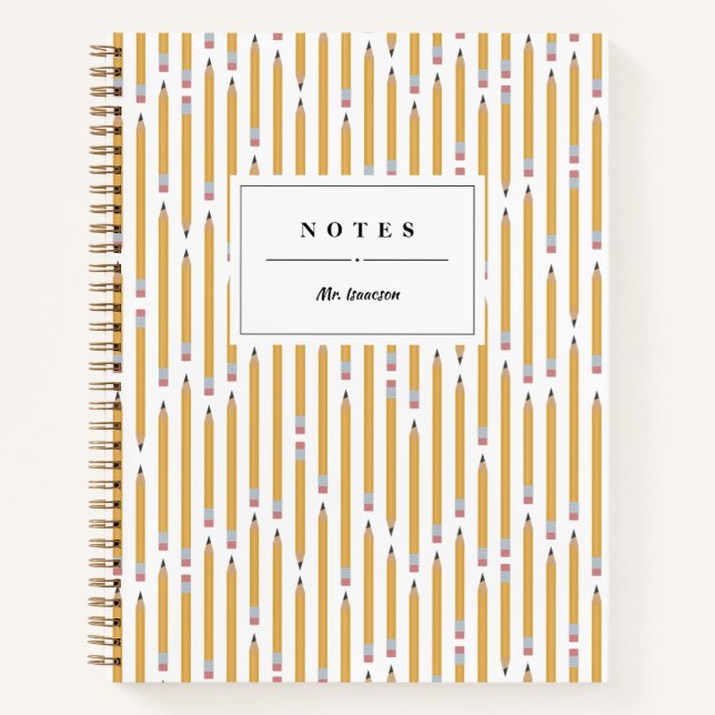 Pencils Personalised Notebook (Front)