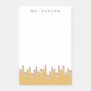 Pencils Personalised Post-it Notes