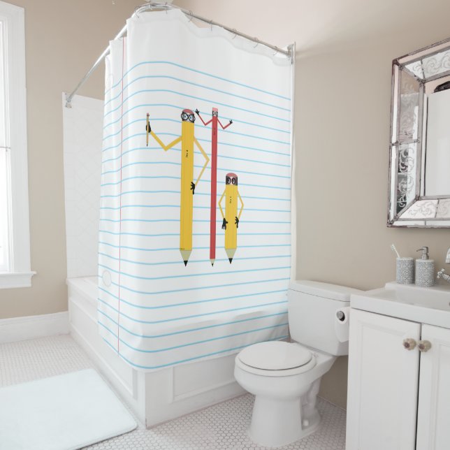 Pencils Shower Curtain (In Situ)