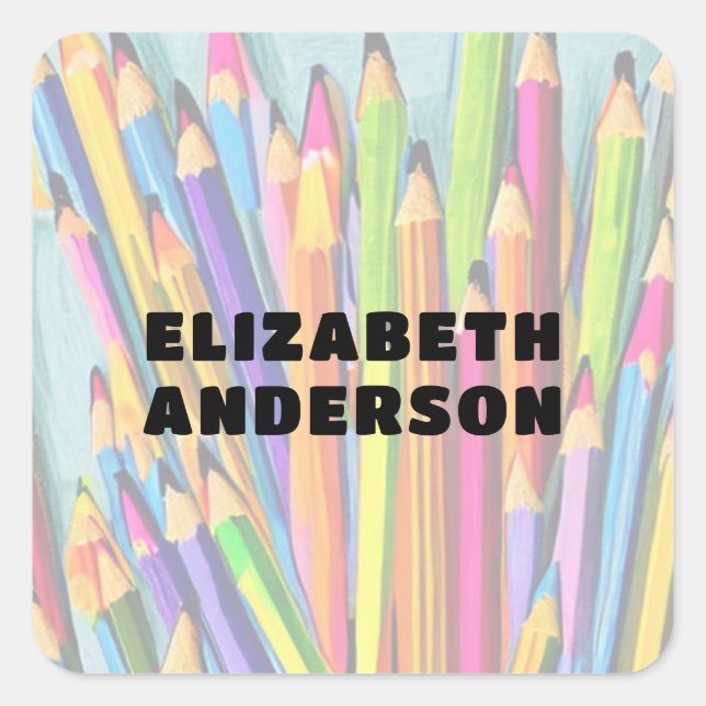 Pencils Square Sticker (Front)