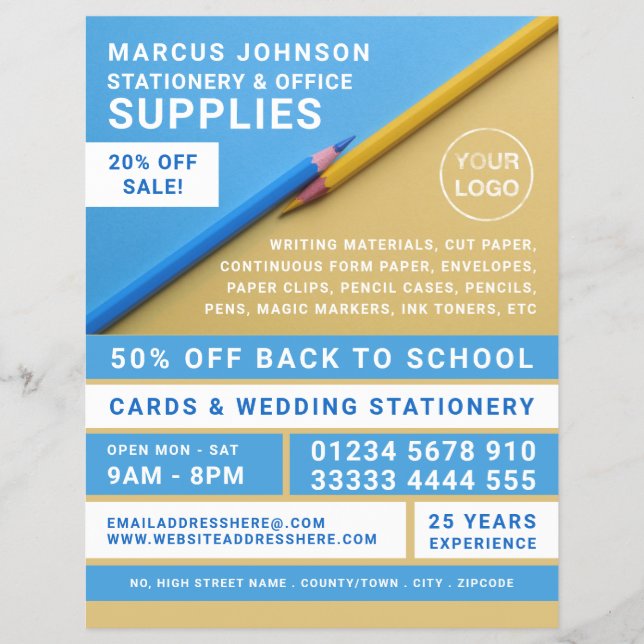 Pencils, Stationery & Office Supplies, Stationer Flyer (Front)