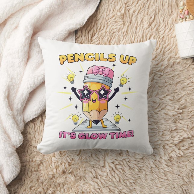 Pencils Up It's Glow Time Cushion (Blanket)