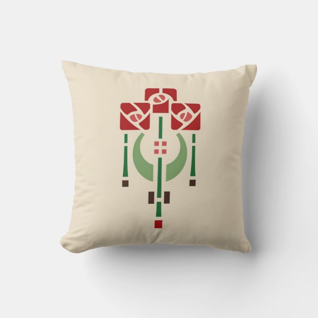 Pendant Rose Stencil Cushion (Front)