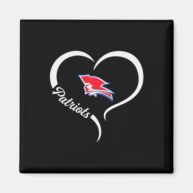 Pender Patriots Logo Half Heart Slogan Hs  Magnet (Front)