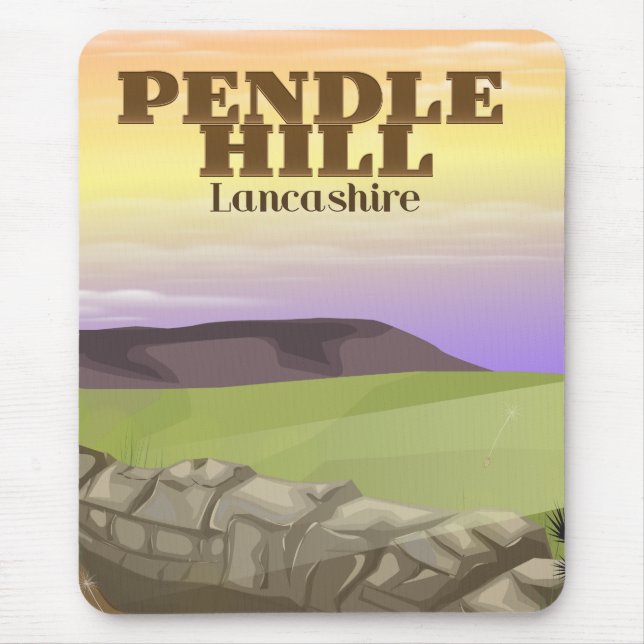 Pendle Hill Lancashire Mouse Pad (Front)