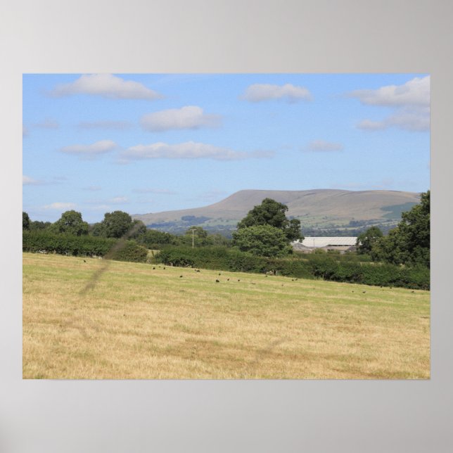 Pendle Hill Lancashire Postcard Poster (Front)