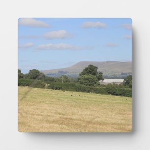 Pendle Hill Lancashire Postcard Poster Plaque