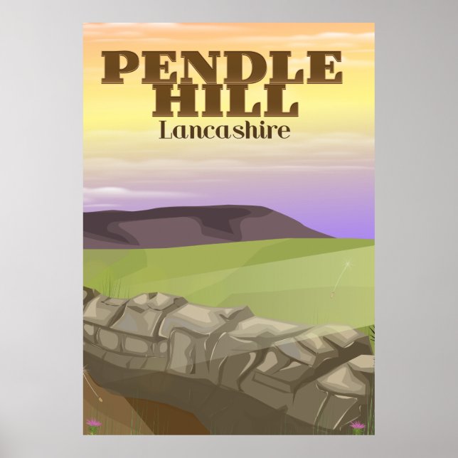 Pendle Hill Lancashire Poster (Front)