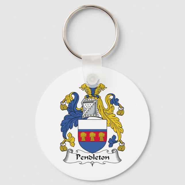 Pendleton Family Crest Key Ring (Front)