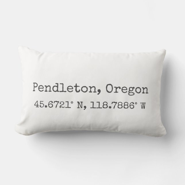 Pendleton, Oregon Coordinates Lumbar Pillow (Front)