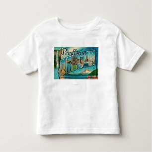 Pendleton, Oregon - Large Letter Scenes Toddler T-Shirt