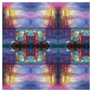 PENDRAGON Mediaeval Knights,Lake Sunset,Fantasy Fabric