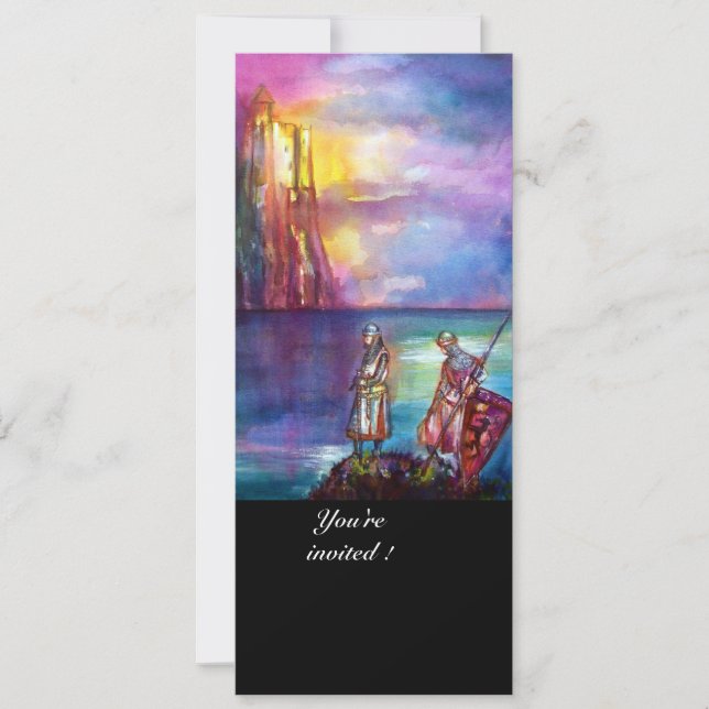 PENDRAGON Mediaeval Knights,Lake Sunset,Fantasy Invitation (Front)
