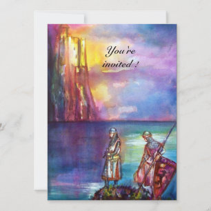 PENDRAGON Mediaeval Knights,Lake Sunset,Fantasy Invitation