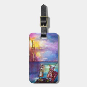 PENDRAGON Mediaeval Knights,Lake Sunset,Fantasy Luggage Tag