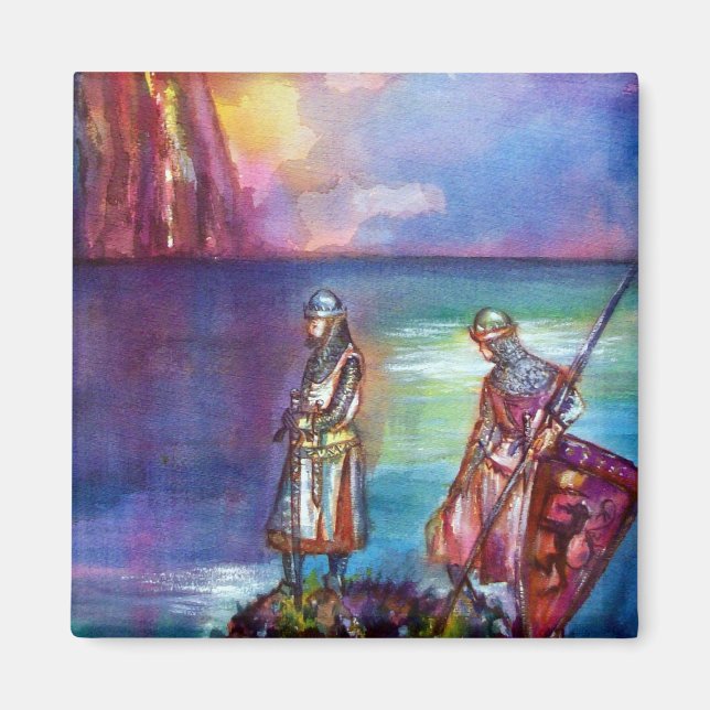 PENDRAGON Mediaeval Knights,Lake Sunset,Fantasy Magnet (Front)