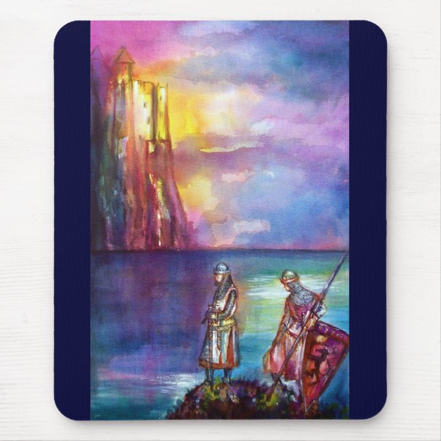 PENDRAGON Mediaeval Knights,Lake Sunset,Fantasy Mouse Pad (Front)