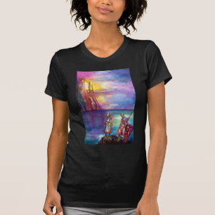 PENDRAGON Mediaeval Knights,Lake Sunset,Fantasy T-Shirt