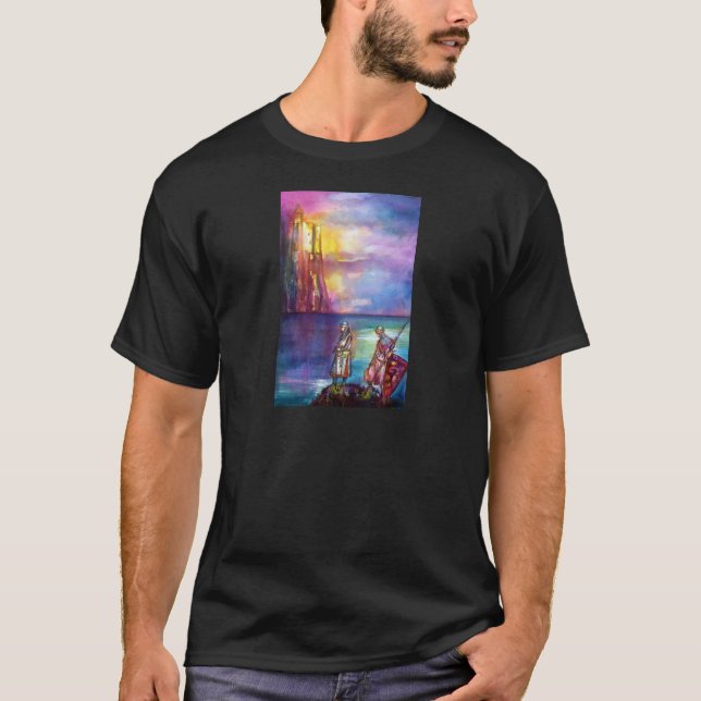 PENDRAGON Mediaeval Knights,Lake Sunset,Fantasy T-Shirt (Front)