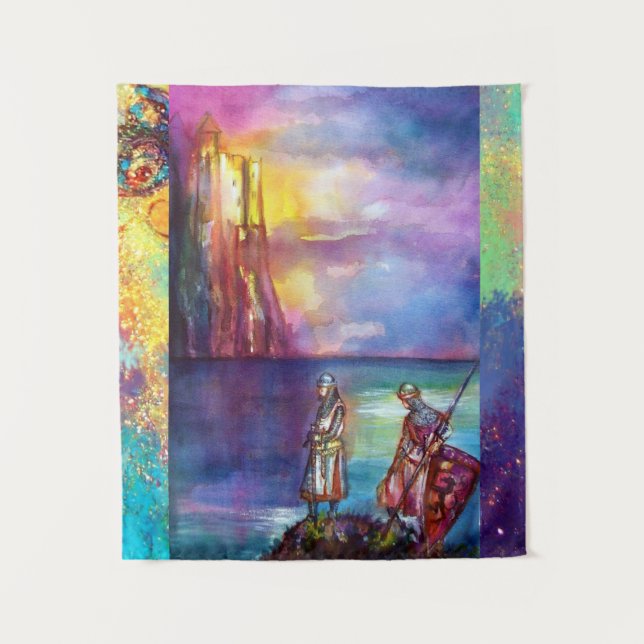 PENDRAGON Mediaeval Knights,Lake Sunset,Fantasy Tapestry (Front)