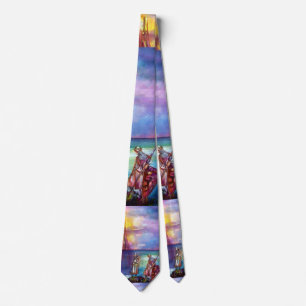 PENDRAGON Mediaeval Knights,Lake Sunset,Fantasy Tie