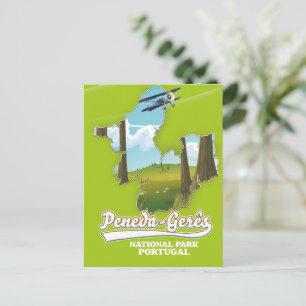 Peneda-gerês national park Portugal map Postcard