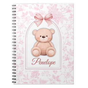 Penelope Custom Pink Teddy Bear Nursery Design Notebook